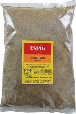 POIVRE NOIR MOULU 500G/SOFRAM/IMP